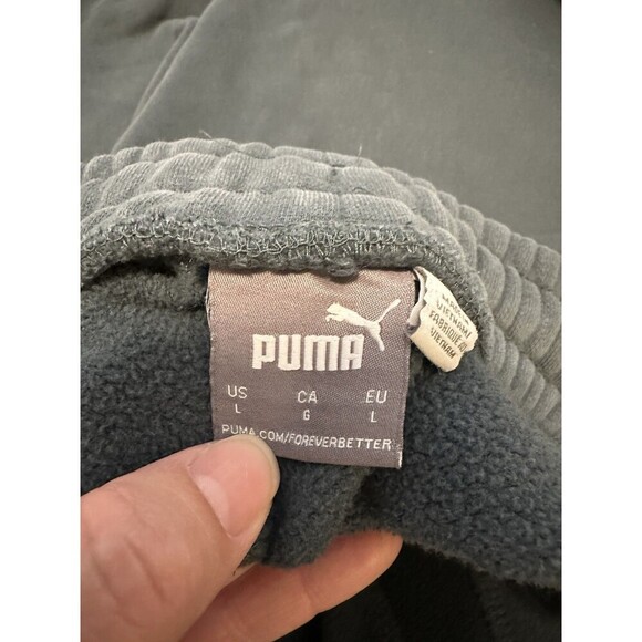 Puma SE Sweatpants Youth Large Green/Grey - Picture 4 of 12